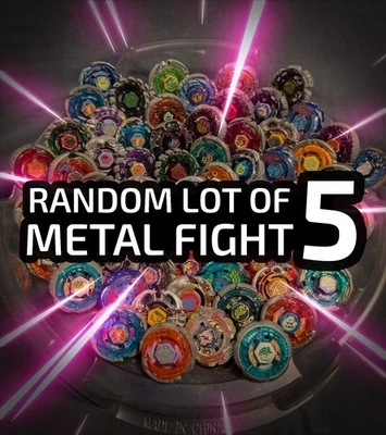 Beyblade Metal Fight LOTE ALEATORIO DE 5 Takara Tomy Hasbro Auténtico Metal Fusion Foto 1 de 4