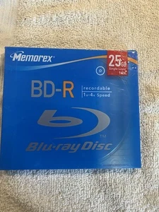New Factory Sealed Memorex BD-R 1x-4x Single Layer 25GB Blu-Ray Disc - Picture 1 of 2