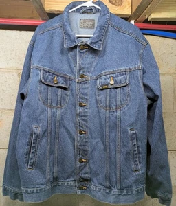 Vintage Lee Riders Men's Jacket Trucker Jeans Long Sleeve Denim XL Blue NICE! - Picture 1 of 6
