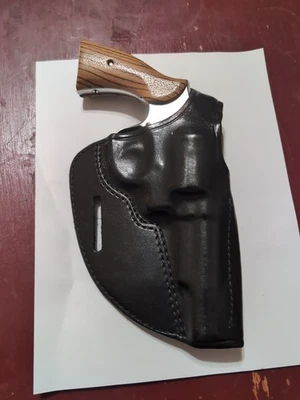 Funda de cuero negra Don Hume hasta 4" marco Smith & Wesson K derecha Foto 1 de 4