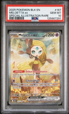 PSA 10 MELOETTA EX 167/086 SPECIAL ILLUSTRATION RARE BLACK BOLT POKEMON 😍 - Image 1 of 2