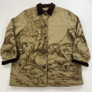 Vintage 90s Ralph Lauren Barn Coat Chore Coat Horse Equestrian Ranch Size PET Medium - Bild 1 von 11