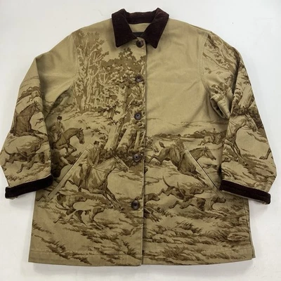 VTG 90s Ralph Lauren Barn Coat Chore Coat Horse Equestrian Ranch Size PET Medium - Image 1 of 4