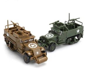 Hot Classic 1/72 WWII USA ARMY M3 M3A1 Halbspur Fahrzeug Modellbausatz 2 Paar - Bild 1 von 18
