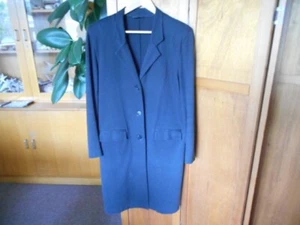 VINTAGE AGNES b PARIS BLACK OVERCOAT - Picture 1 of 3