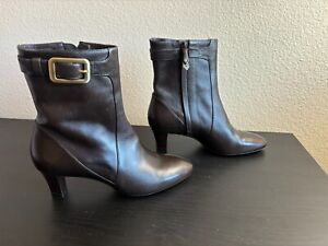 Cole Haan Air Lynda Ankle Boots Booties Shoes Womens Size 6 Brown Leather