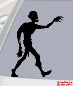 7x8.75" ZOMBIE WALKING ~CAR REAR WINDOW BUMPER STICKER OUTBREAK RESPONSE VEHICLE - Picture 1 of 6
