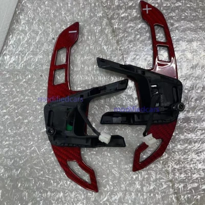 Paletas de cambio de volante 100 % fibra de carbono real para Audi R8 Custom 2008-2015 Foto 1 de 4