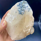 2,33 lb rare cristal diamant Herkimer pointe de gemme/épine dorsale château + eau en mouvement