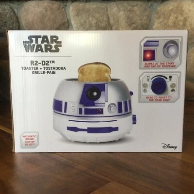 Tostadora de dos rebanadas Uncanny Brands Disney Star Wars R2-D2 luces y sonidos Foto 1 de 4