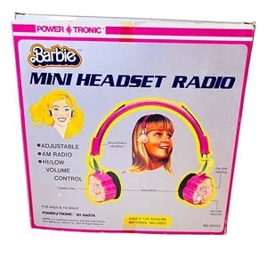 Vintage 1983 Barbie Mini Headset Radio Power Tronic - Picture 1 of 6