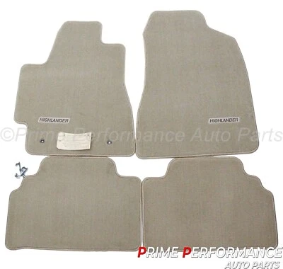 Alfombrillas originales Toyota Highlander 04-07 sin tercera fila de asientos color marfil tostado Foto 1 de 4