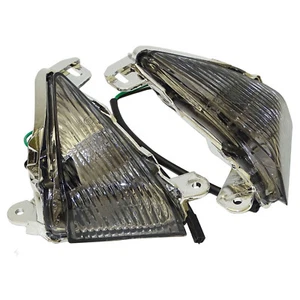 Front Turn Signal Lens Smoke For KAWASAKI Ninja 650R ZX6R ZX14R ZZR Concours GTR - Picture 1 of 8