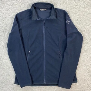 Arc'teryx Delta Jacket Womens Small Waffle Knit Grid Fleece Full Zip Blue - Picture 1 of 12