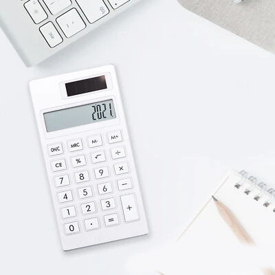 Solar Calculator12 Basic Standard Calculator For Students Office Use (White) - Image 1 of 4