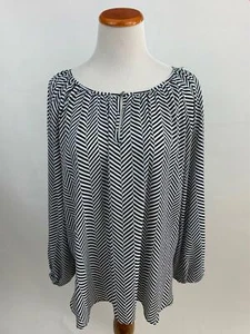 VINCE black white blouse top L - Picture 1 of 4