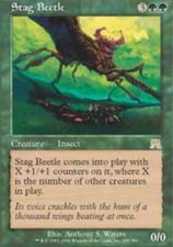 Stag Beetle - Foil ~ Heavily Played Onslaught MTG Magic UltimateMTG Green Card