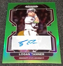 2022 Panini Prizm Draft Picks #PDP55 Logan Tanner Lime Green Prizm Auto RC 21/23