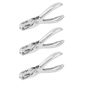 3PCS 3mm Single Hole Punch Handheld Metal Punch for School Office Craft Tools - Picture 1 of 7