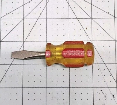 Vintage Stanley 64-842 Keystone Flat Stubby Screwdriver - Image 1 of 3
