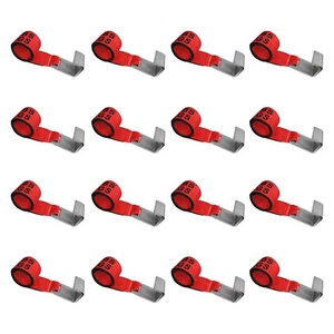 USA 20 Pack 4" x 5' Roll Off Container Winch Strap w/ Flat Hook WLL 5400 LBS RED - Bild 1 von 7