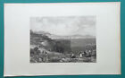 Italy Naples View From Strada Nuova - 1832 Antique Print Engraving