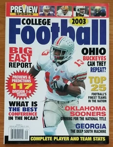 2003 Preview Sports College Football Magazine, Clarett/Ohio State Buckeyes Cover - Picture 1 of 2