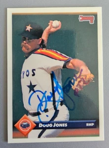 1993 Donruss #296 Doug Jones Autographed Houston Astros Baseball Card - Signed - Picture 1 of 2