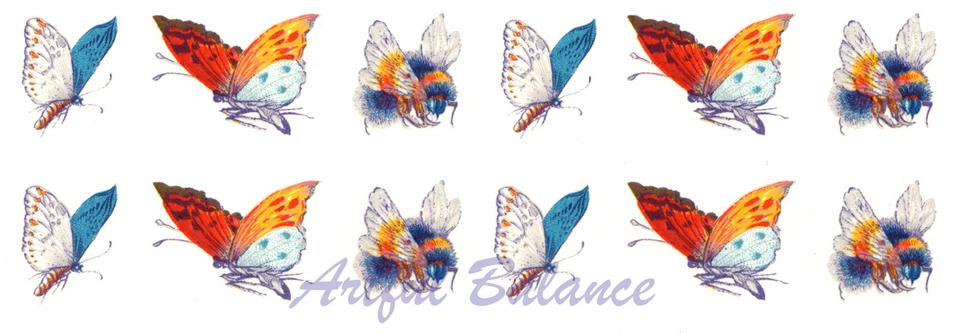 Calcomanías de cerámica coloridas mariposas abejorros insectos insectos Foto 1 de 1