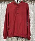 Dryjoys By Footjoy 1/2 Half Button Pullover Golf Windbreaker - Red, Large (L4.B)