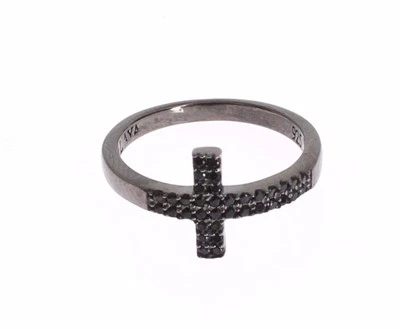 Anillo NIALAYA Auténtico Mujer Negro Circonita cúbica Cruz Rodio 925 ANILLO_043 s. US5 PVP $160 Foto 1 de 4