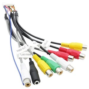Android Car Stereo Radio RCA Cord Assembly 20 Pin RCA Radio Wiring Harness - Picture 1 of 12