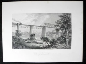 Ciudad de Louisville - Grabado en acero 1874 - A.C. Warren - Imagen 1 de 1