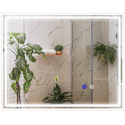 SPECCHIO LED BAGNO 90X70CM, ANTIAPPANNANTE, TOUCH, 3 LIVELLI LUCE - Immagine 1 di 4