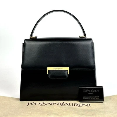 Yves Saint Laurent YSL Handbag Leather Black Cassandra No storage bag Good Japan - Image 1 of 4
