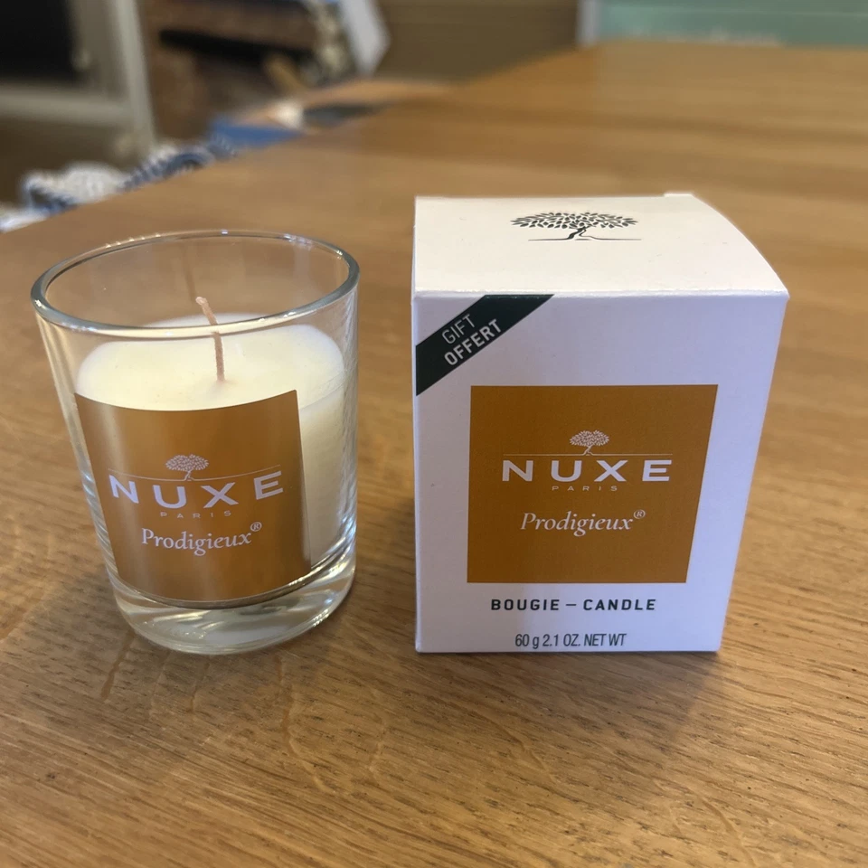 Nuxe Huile Prodigieuse Candle 60g Bougie Mini Fragrance Gift-Ready  POST
