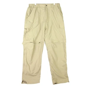 REI Sahara Convertible Cargo Pants Mens 32x30 Beige 100% Nylon Outdoor  Hiking - Picture 1 of 15