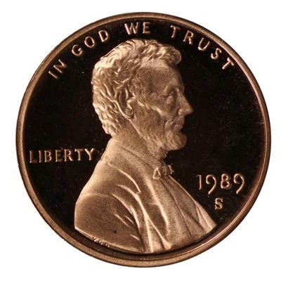 1989 -S Lincoln Memorial Cent Gem Proof Single Coin - Image 1 of 4