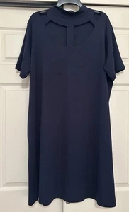 Asos Cure dunkelblaues knielanges Swing-Kleid - Größe 18 - Bild 1 von 5