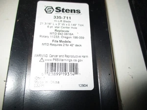 Lawn mower blade Stens 335-711 MTD 942-0616A Rotary 15-1031 PKT2 - Picture 1 of 4