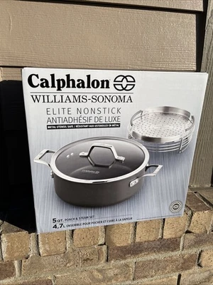 Williams-Sonoma Elite Hard-Anodized Nonstick 5-Quart Poach and Steam Set - Image 1 of 4