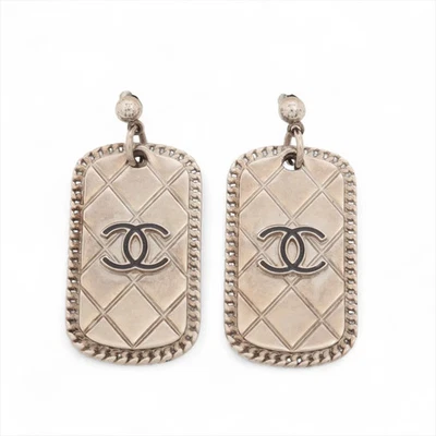 Chanel Coco Mark 09P Piercing jewelry (for both ears) metal silver x black - Image 1 of 4