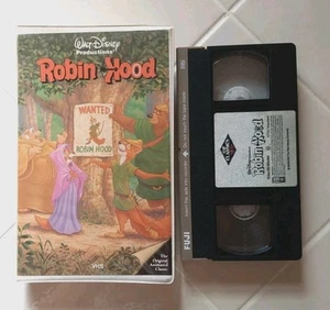 VHS Walt Disney Black Diamond Classic Robin Hood Family Movie Animation Tested - Picture 1 of 2