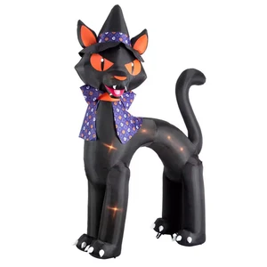 14 Ft. LED Airblown® Archway Black Cat Witch - Picture 1 of 12