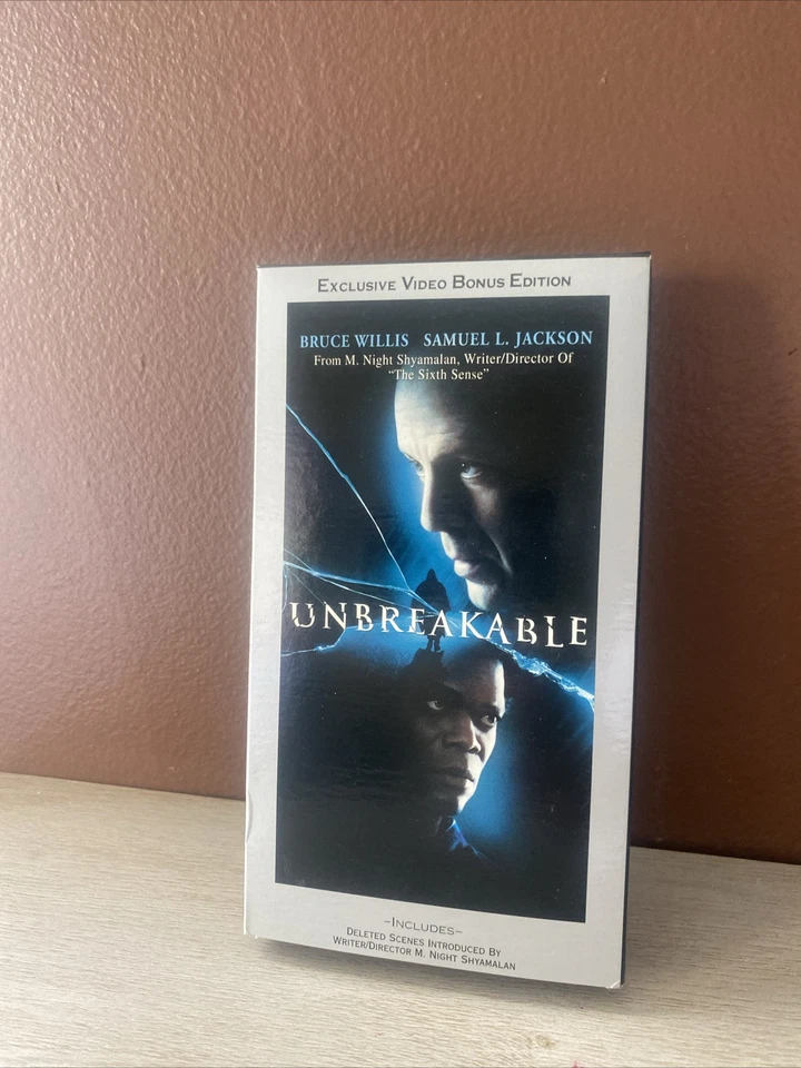 Unbreakable (VHS, 2001, Bonus Edition) Samuel L. Jackson Bruce Willis TESTED - Image 1 of 1
