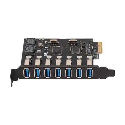 Pcie To Usb 3.0 Expansion Card 5Gbps High Speed 4A Power Supply Via Chip P LS - Image 1 of 4