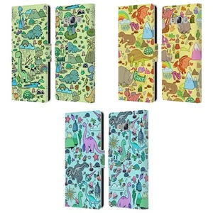 HEAD CASE DESIGNS PREHISTORIC PATTERNS LEATHER BOOK CASE FOR SAMSUNG PHONES 3 - Picture 1 of 9