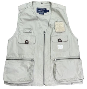 Polo Sport Sportsman Khaki Cotton Fishing Vest Zip Front Size XL - Picture 1 of 15