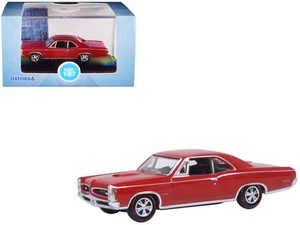1966 Pontiac GTO Diecast Model Car Montero Red 1/87 Scale by Oxford - Picture 1 of 5