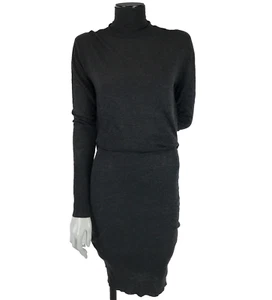 Blessed are the Meek Dress Grey Size 8 Bodycon Backless Fine Knit Driver New - Picture 1 of 14